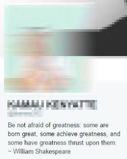 A quote as a bio? Not helpful